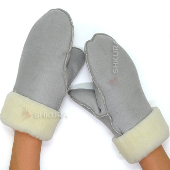 Женские варежки CASUAL, светло-серые