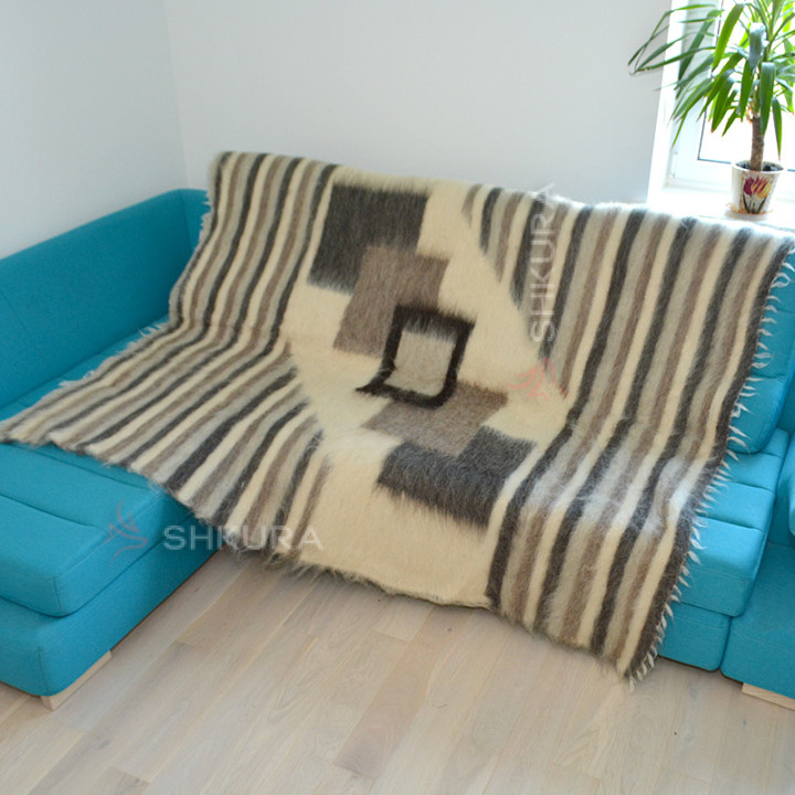 Лижник. Карпатский плед 2,2х1,85 м, 06