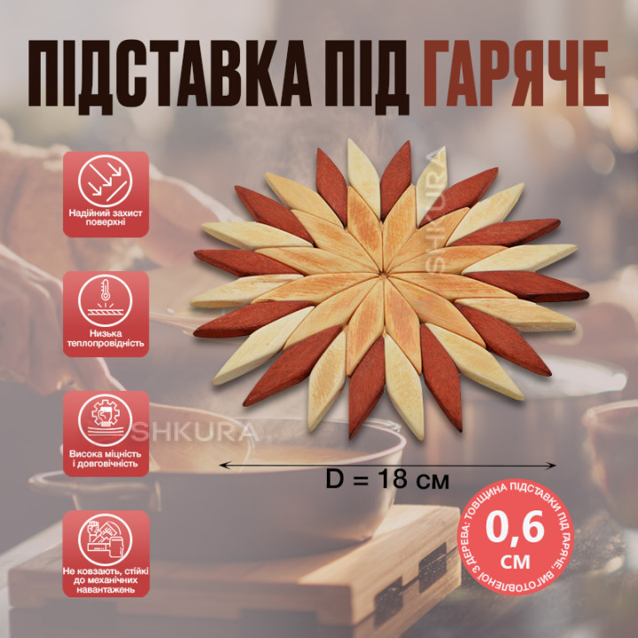 Підставка під гаряче, 18 см, Ф04