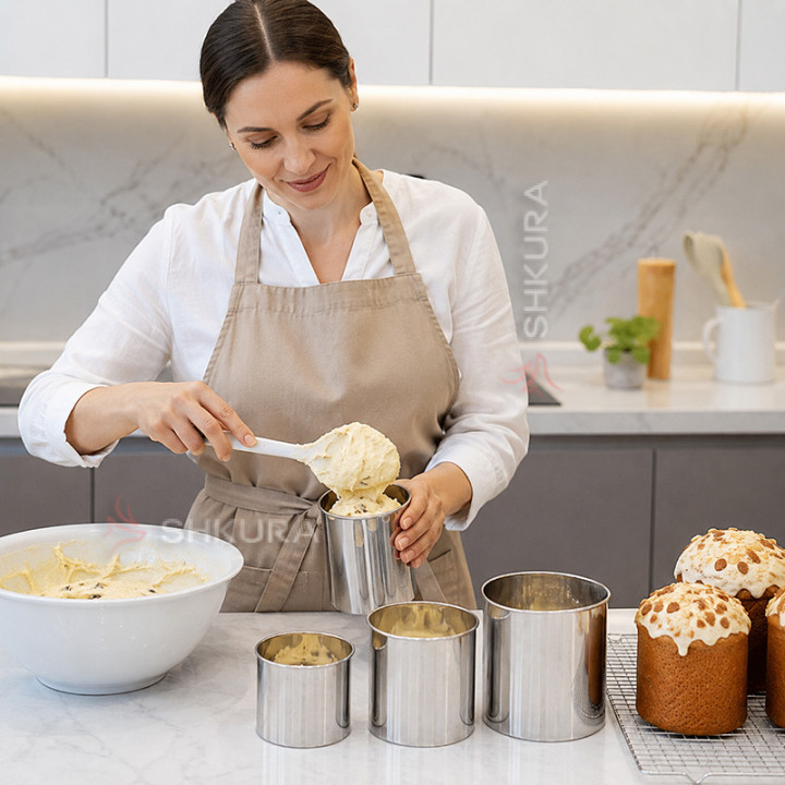 Формы для выпечки пасхи, металлические, 3 шт