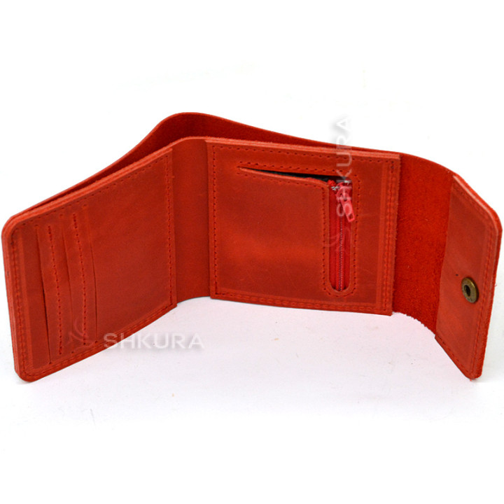 Жіночий гаманець Tri-Fold, червоний
