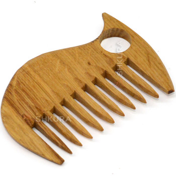 Деревянная расческа, редкие зубья, Compact, 10 см. Дуб