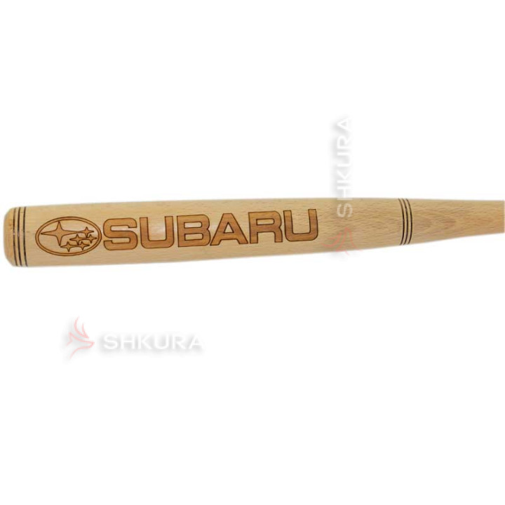Бейсбольная бита с логотипом "Subaru", светлая