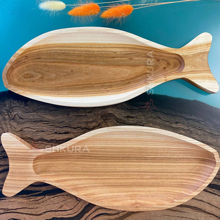Дошка (тарілка) для подачі риби, 35х13 см
