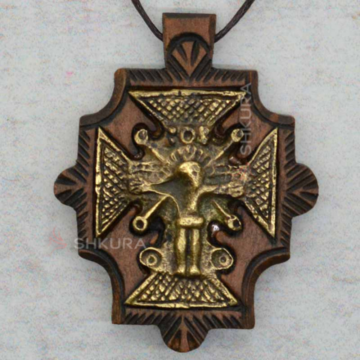 Дерев'яний хрестик на шию 31, 5х3,5 см