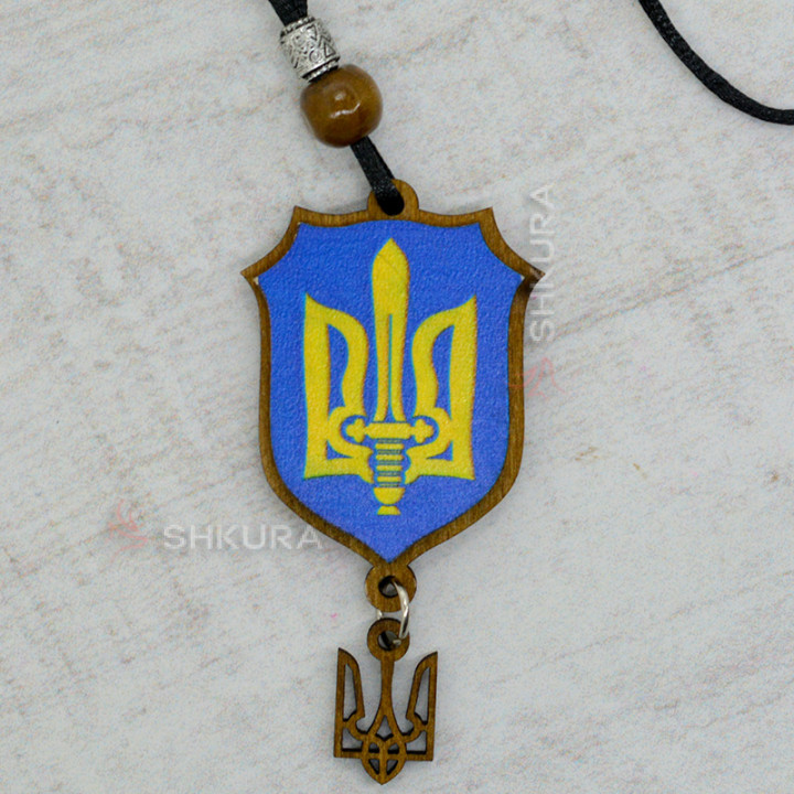 Підвіска на дзеркало в машину "Герб України", Правий сектор