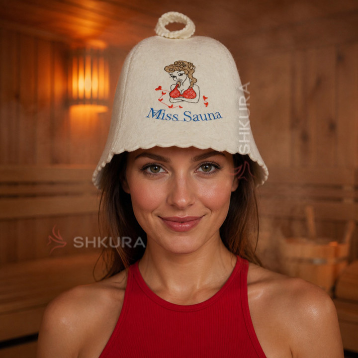 Шапка для бани "Miss Sauna"