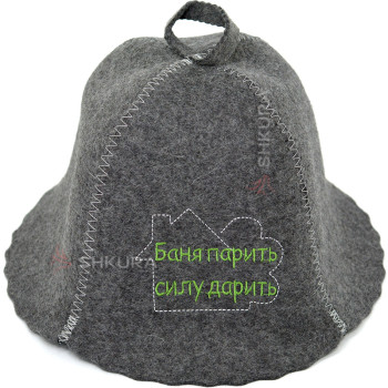 Шапка для бани "Баня парить силу дарить"