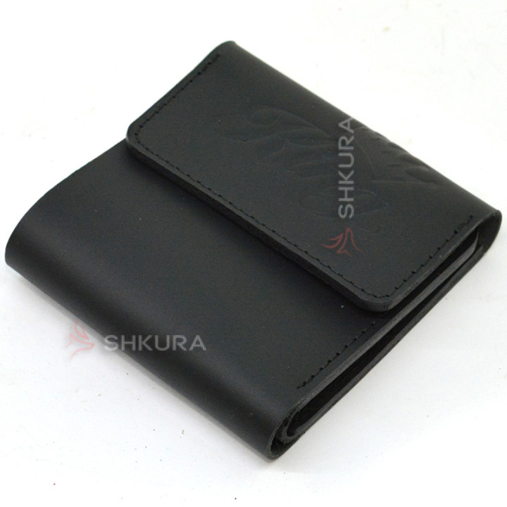 Мужской кошелек Tri-Fold "King ", черный, тиснение