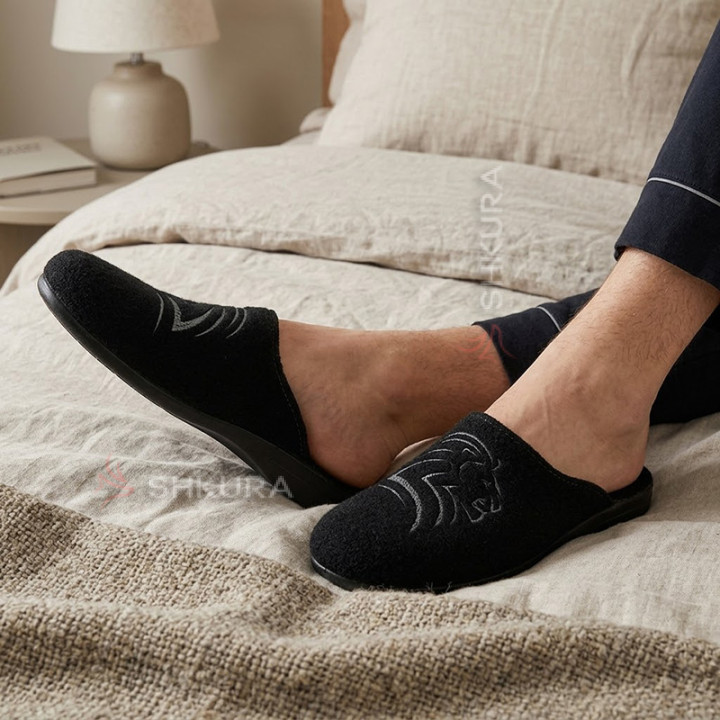 Тапочки войлочные, мужские "Лев"