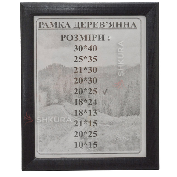 Фоторамка из дерева, 20х25 см. Черная