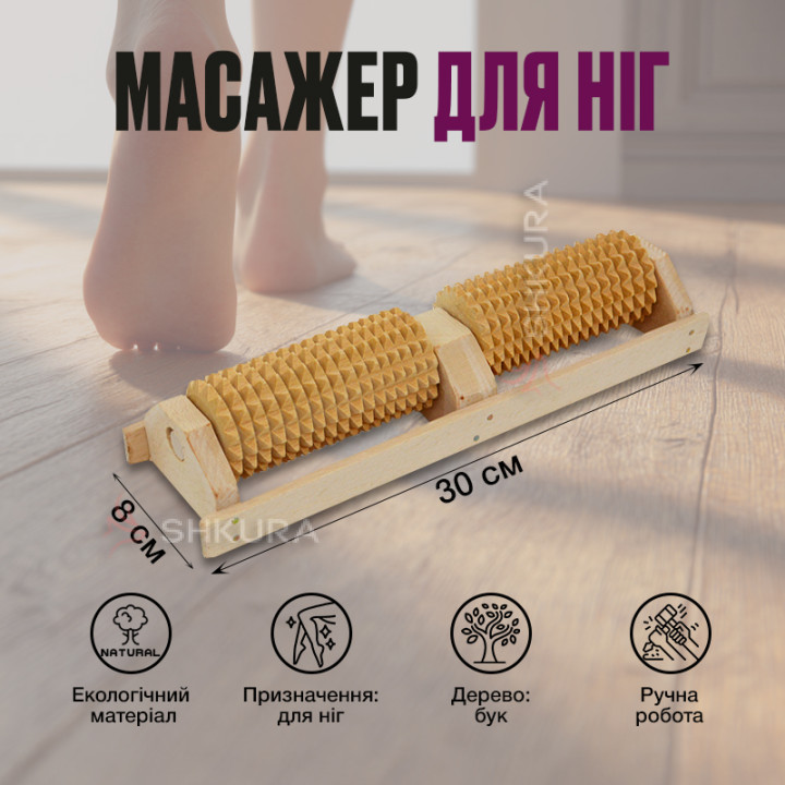 Массажер для ног, 2 ролика