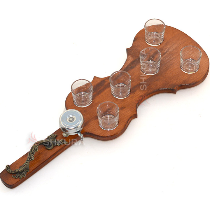 Піднос зі склянками "Скрипка" (8 шт)
