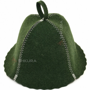Шапка для бани, зеленая