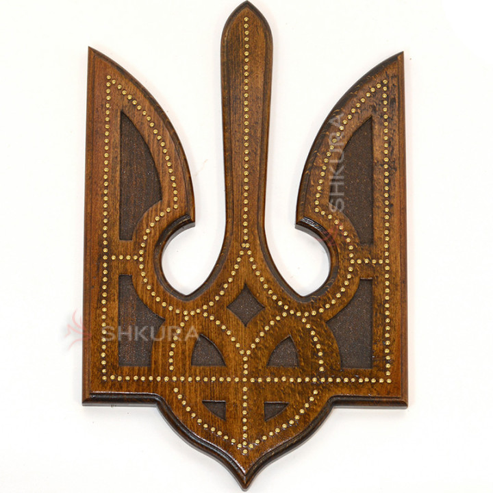 Герб Украины С03, 39х25 см, медь