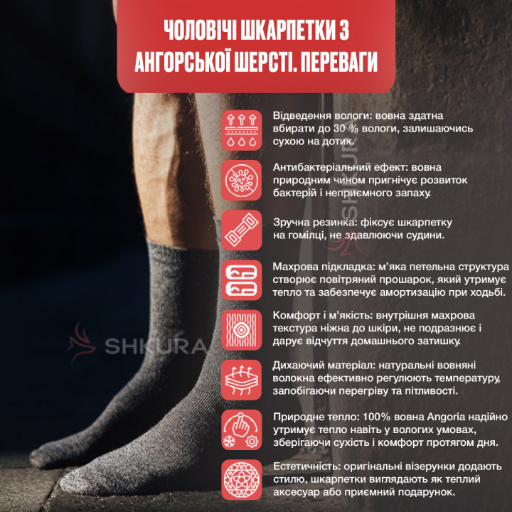Мужские носки из ангорской шерсти 02