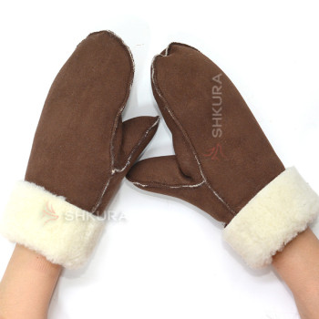 Женские варежки CASUAL, коричневые