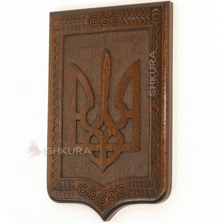 Герб України, 30х18 см, темний