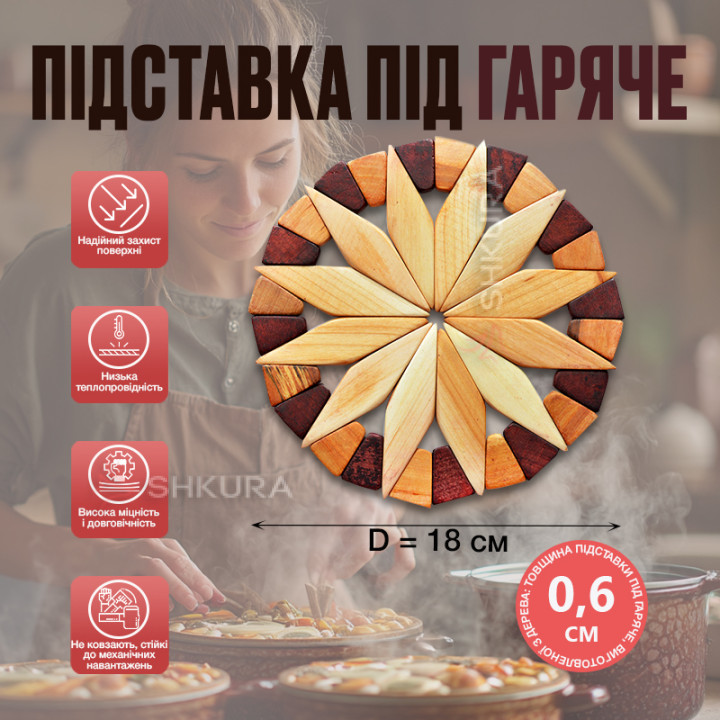 Підставка під гаряче, 18 см, Ф06