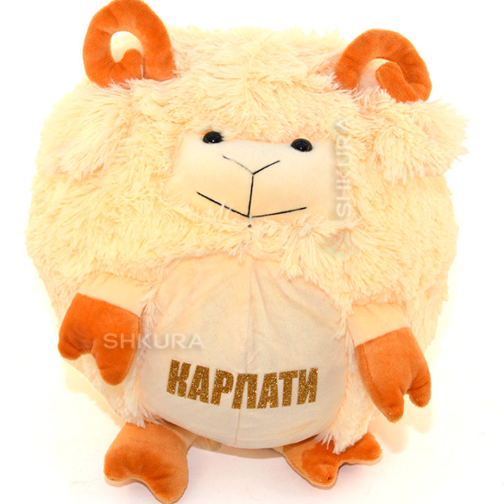 Мягкая игрушка "Баранчик Карпати", большая, бежевая