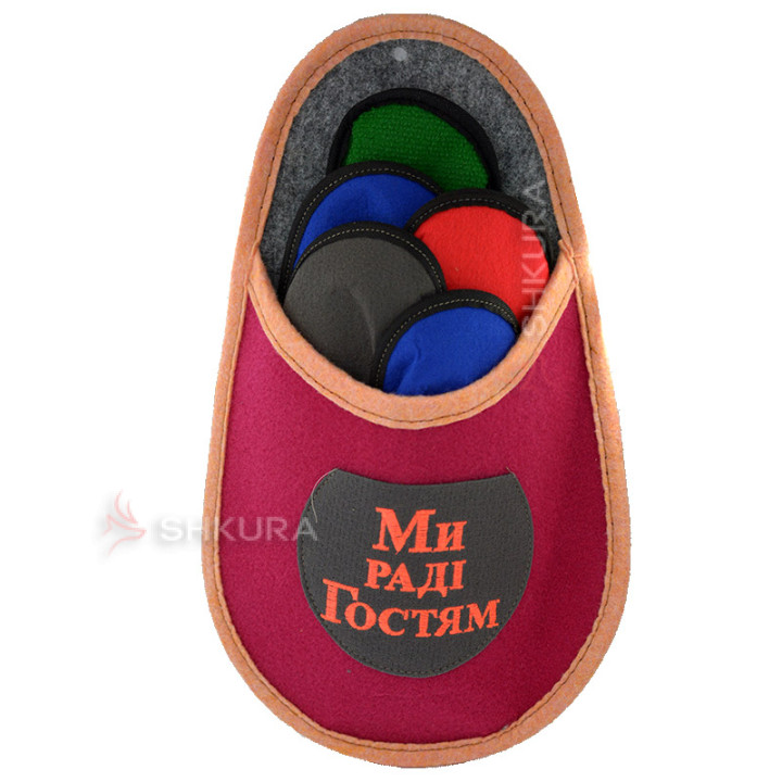 Набір тапочок для гостей "Ми раді гостям" 03