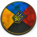 Магніт на холодильник, коло, "Тризуб", 6х6 см