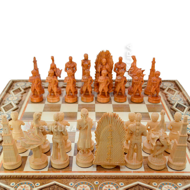 Шахматы "Игра престолов". Game of thrones. 50х50 см. Бисер