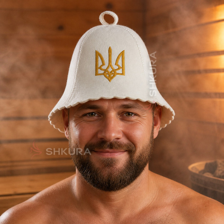 Шапка для бані "Тризуб"
