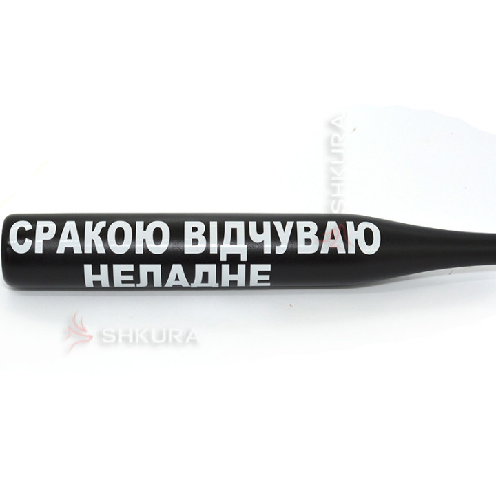 Бейсбольная бита "Сракою відчуваю неладне"