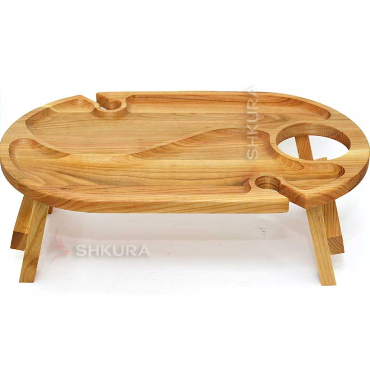 Винный столик, овальный, 2 секции. 50х30 см