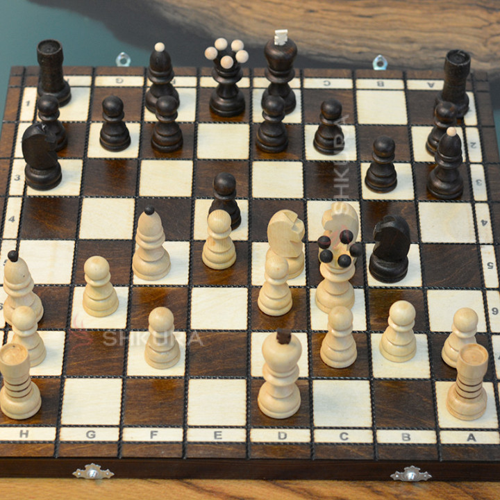 Дерев'яні шахи "Royal 43", 43х43 см. Роял 43