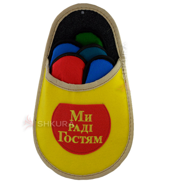 Набір тапочок для гостей "Ми раді гостям" 05