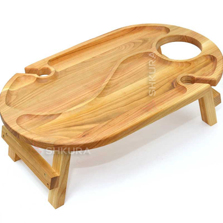 Винный столик, овальный, 2 секции. 50х30 см
