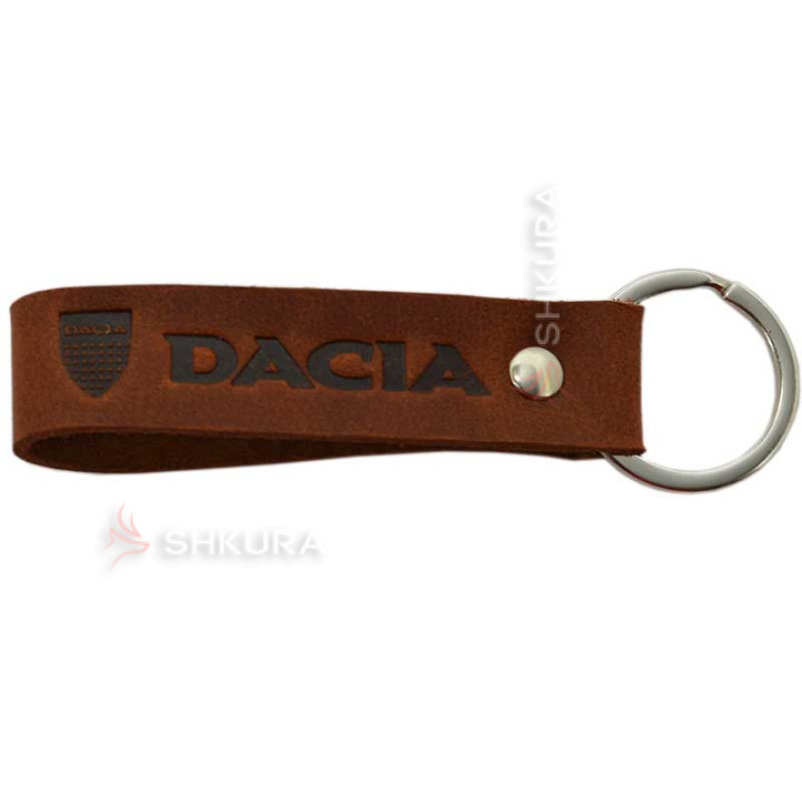 Шкіряний брелок для авто "Dacia"