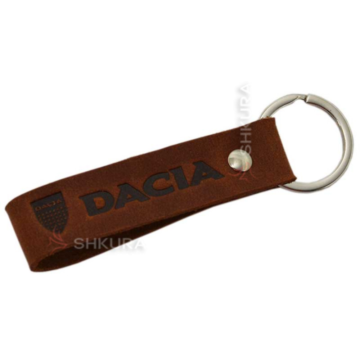 Шкіряний брелок для авто "Dacia"