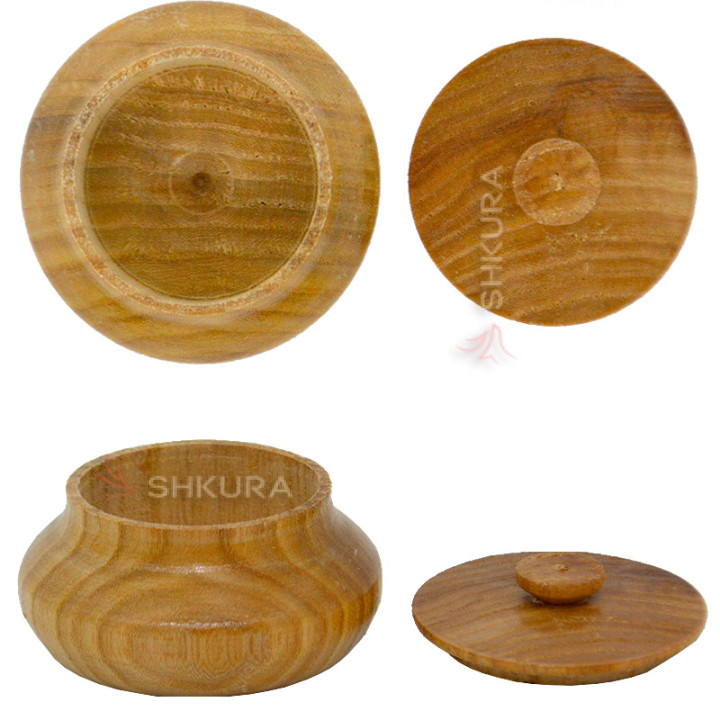 Солонка с крышкой, 7х4 см, лакированная