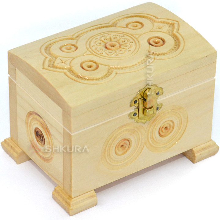 Шкатулка резная, 13х9 см, белая