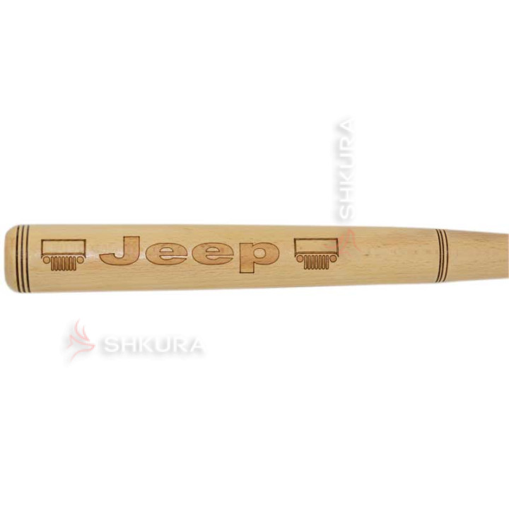 Бейсбольная бита с логотипом "Jeep", светлая