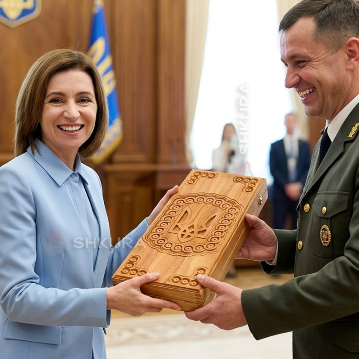 Нарды "Герб Украины", 50х45 см, светлые