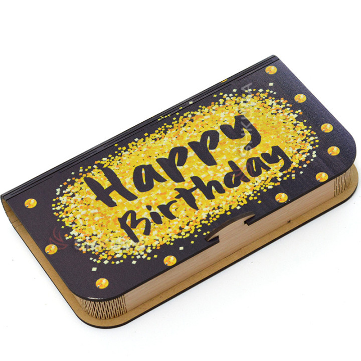 Конверт для денег "Happy Birthday", темный