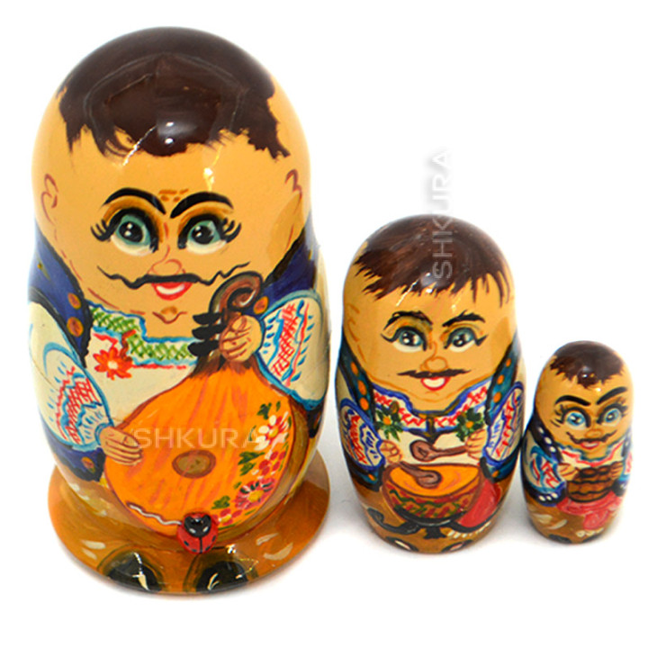 Матрьошки "Бандуристи", 3 шт. 11 см