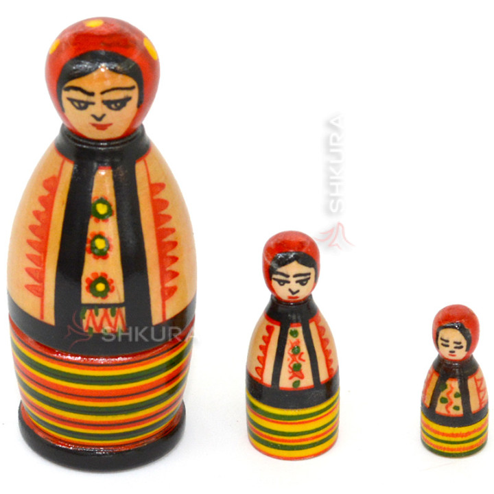 Матрьошки "Гуцулка", 3 шт. 14 см