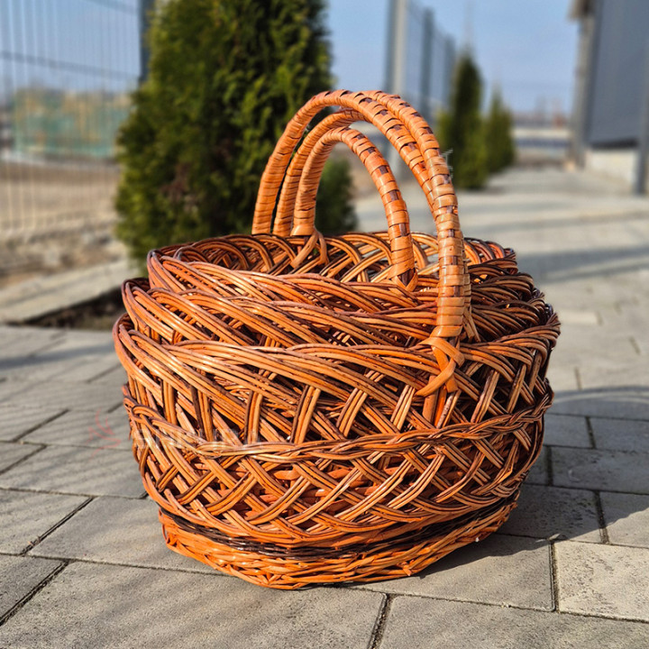 Пасхальная корзина "Ажурная", коричневая, L (большая)