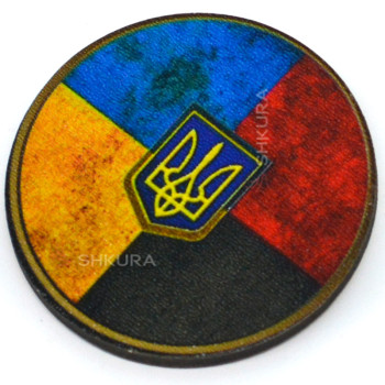 Магніт на холодильник, коло, "Тризуб", 6х6 см