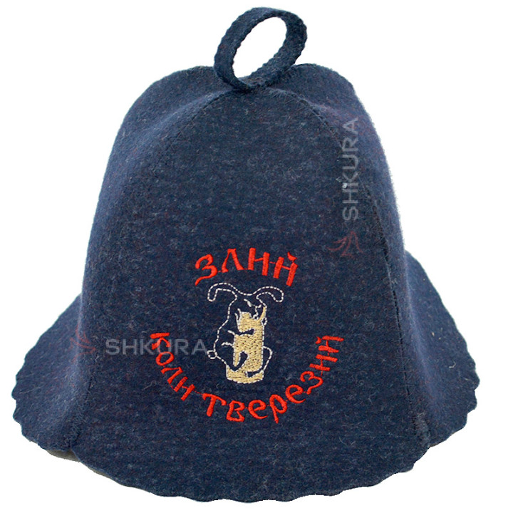Шапка для бани "Злий коли тверезий"