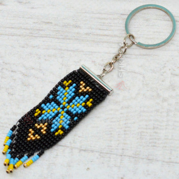 Брелок из бисера, черный