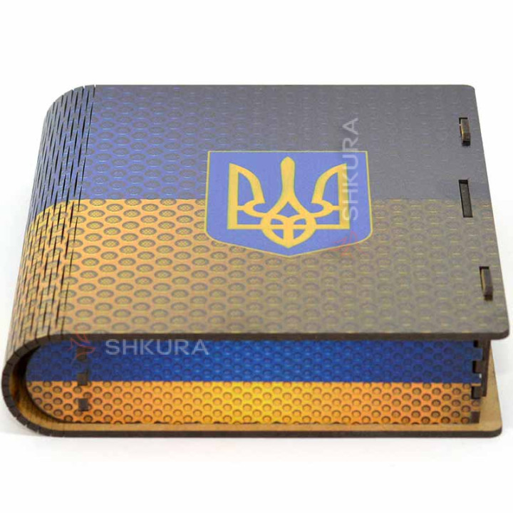 Шкатулка-книжка "Герб Украины", 20х17 см