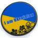 Магніт на холодильник, коло, "I am Ukrainian", 6х6 см