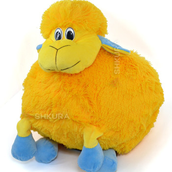 Мягкая игрушка "Круглая овечка", большая, желтая