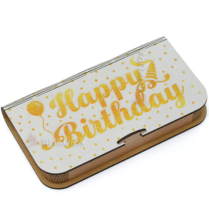 Конверт для денег "Happy Birthday", светлый